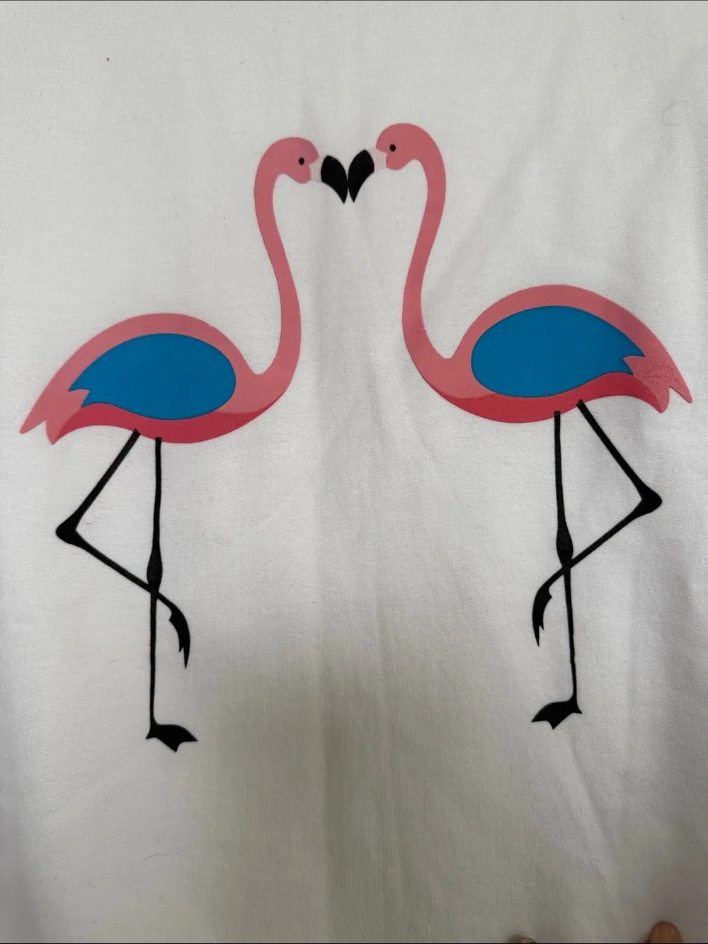 White Flamingo Crewneck Sweatshirt for Women